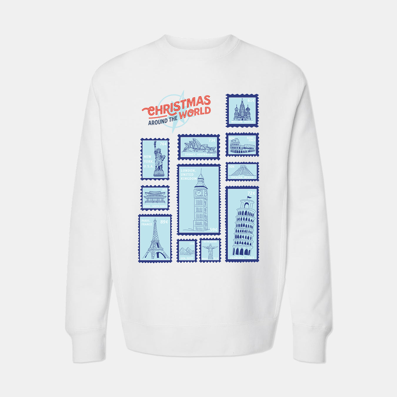 Stamps Around The World Crewneck